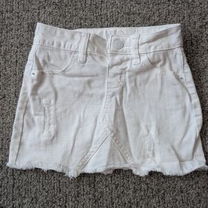 Girls Justice white denim skirt, size 6